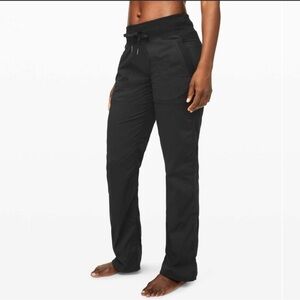 Lululemon Dance Studio Lined Black Stripe Athleisure Workout-2 Long